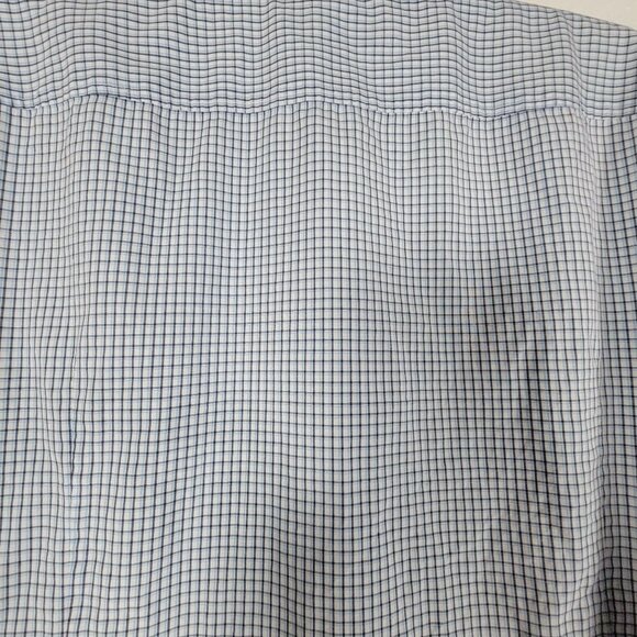 Boss Hugo Boss Mens Sharp Fit Checkered Long Sleeve Button-Up Dress Shirt 16.5 - Picture 9 of 9
